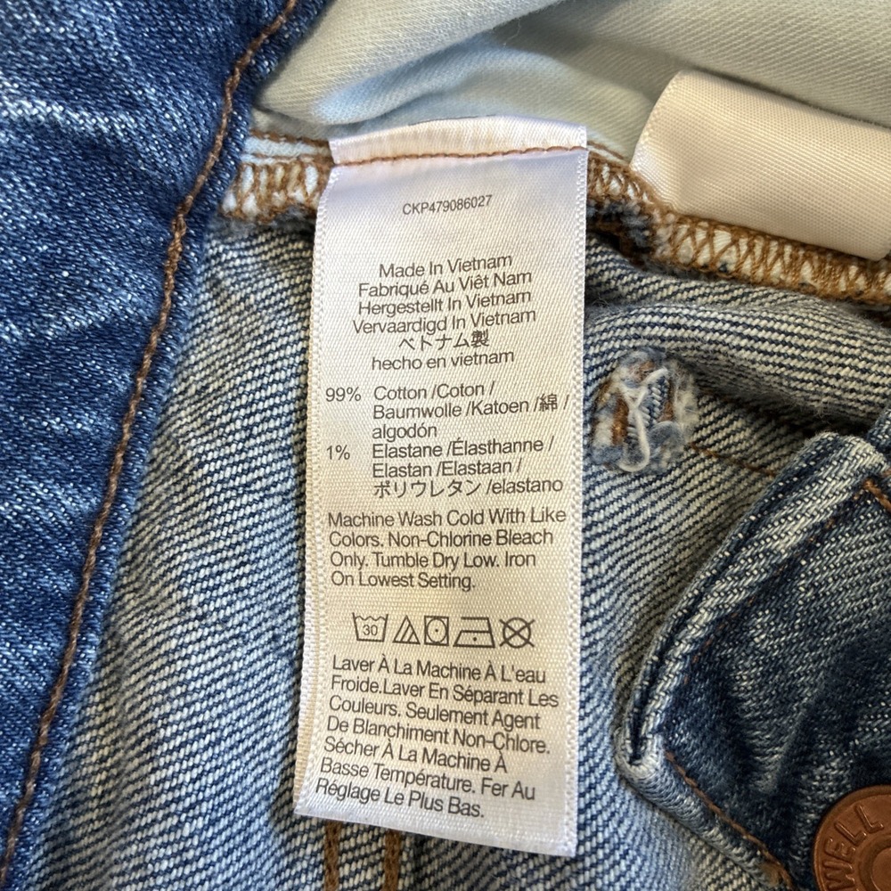 Madewell Women's 26 Perfect Vintage Blue Denim Jeans Medium Wash 5-Pocket - Picture 9 of 13